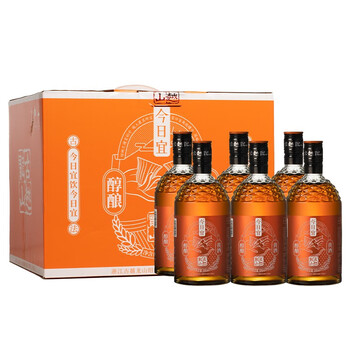 今日宜 黄酒醇酿 半干型 500ml*6瓶 礼盒装