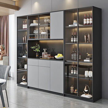 轻奢餐边柜靠墙高柜家用客厅现代简约酒柜厨房茶水储物柜餐厅边柜