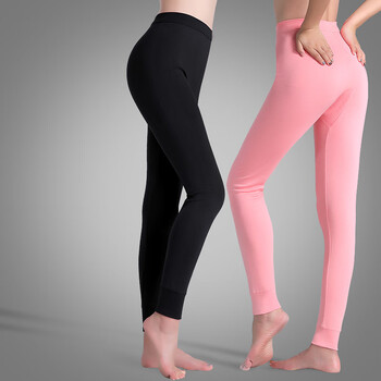 冬季纯色棉质单条薄款保暖裤修身打底裤舒适秋衣秋裤棉毛裤黑色160m