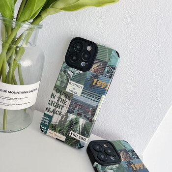 艾纸仕欧美风潮牌拼贴插画适用iphone13promax苹果12手机壳11防摔14