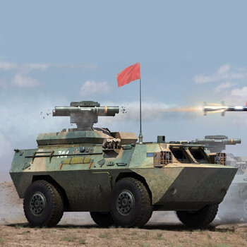 新年礼物 拼装模型 1/35中国aft9红箭9反坦克导弹发射车 82488 模型