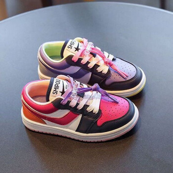 秋季女孩鞋子儿童男童板鞋春秋潮牌休闲鞋童鞋bgt鸳鸯色32码内长195cm