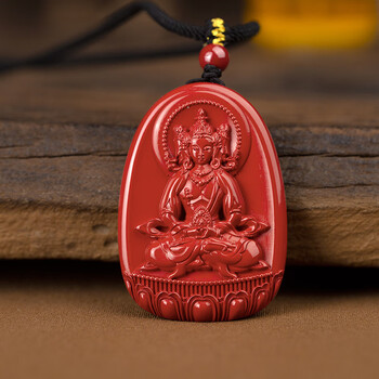 本命年佛牌朱砂吊坠 普贤菩萨虚空藏生肖项链男士女款挂件 大日如来
