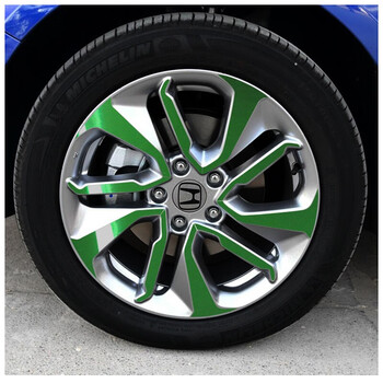 适用于十代雅阁8款轮廓贴纸版轮毂改装贴膜车轮圈碳纤纹装饰保护贴