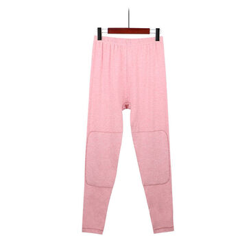 秋裤女款纯棉春秋季打底裤女内穿线裤女士护膝弹力修身大码保暖裤粉色