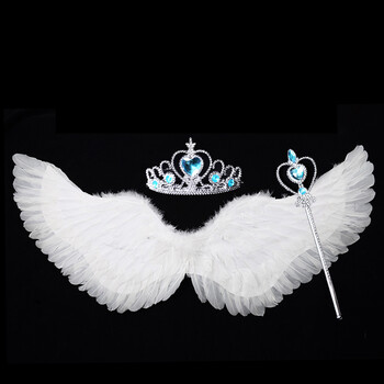 特大号羽毛翅膀 公主皇冠三件套