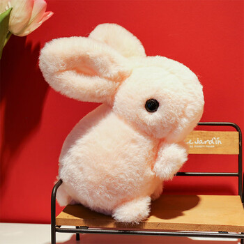 兔子公仔毛绒玩具情侣小白兔安抚玩偶玉兔一对情人节礼物女 粉红色_兔