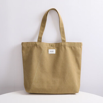 帆布包女夏单肩学生日系简约复古通勤上班大容量托特包上课手提袋