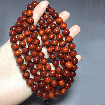 恒境印度小叶紫檀10mm108颗佛珠手链紫檀高油高密玻璃底佛珠手串 印度