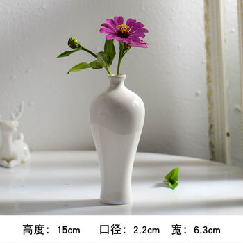 Y 多彩小花瓶 陶瓷花瓶小清新桌面迷你水培干花假花小花插北极象梅瓶款 白瓷 图片价格品牌报价 京东