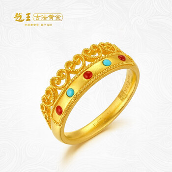 越王古法黄金皇廷黄金戒指足金戒指古法00444912金重521克