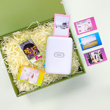 富士instax mini Link立拍立得 手机照片打印机 迷你彩色相片便携家用  link白「趣野餐礼盒」 含40张相纸