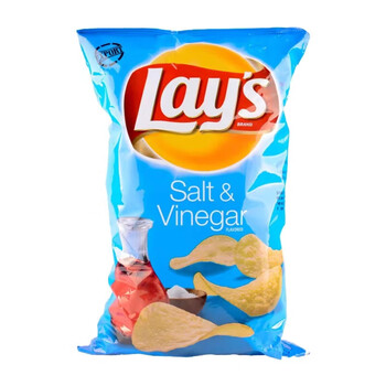 乐事(lays)醋盐味薯片美国进口大包lays salt&vinegar flavored