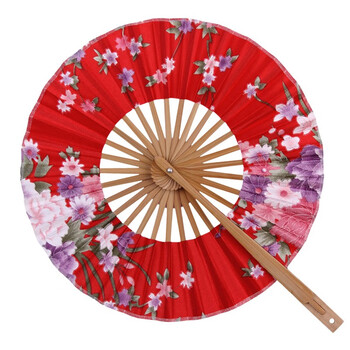 扇子折扇女圆形风车扇360旋转团扇随身折叠扇日式和风樱花舞蹈扇红碎花 图片价格品牌报价 京东
