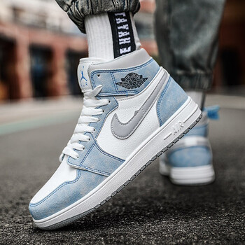 莆田鞋子喜孚男鞋新款aj篮球鞋男空军一号情侣款小码高帮鞋男学生板鞋