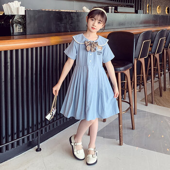 洋气公主裙2022新款儿童装短袖裙子7岁小女孩夏装衣服9女大童连衣裙13