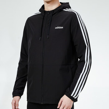 adidas阿迪达斯新款男装上衣时尚防风透气连帽梭织夹克外套gt8261h14