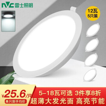 雷士照明NVC筒灯价格曲线及比较评测