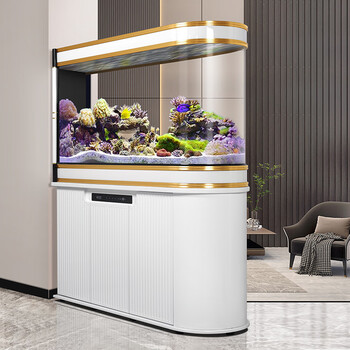 送货到家限区eyckee爱客子弹头鱼缸u型玻璃生态水族箱家用中大型屏风