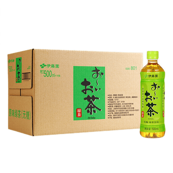 伊藤园itoen原味绿茶饮料无糖茶饮料500ml15瓶整箱