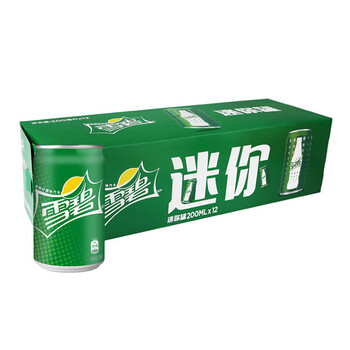雪碧迷你罐汽水200ml12箱