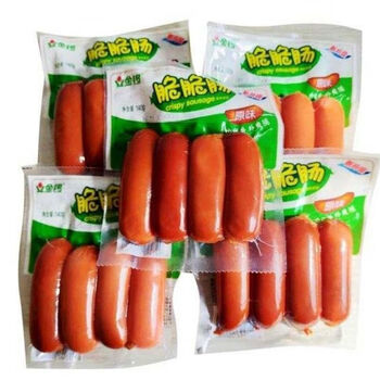 金锣脆脆肠原味香辣140g火腿肠香肠早餐肠泡面肠开袋即食肠 原味脆