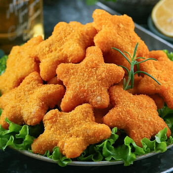 丹昕香巴度星星鸡块半成品1kg空气炸锅食材炸鸡半成品冷冻 五星鸡块炸