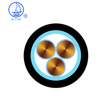 起帆(QIFAN)电线电缆 ZB-YJV22 3*6平方阻燃B级国标3芯交联铜带铠装地埋电力电缆 1米【定制款】