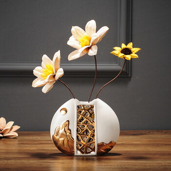 花瓶大象摆件中式玄关创意办公室桌书柜子装饰品酒柜客厅乔迁礼物