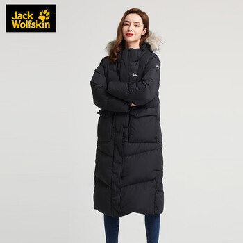 jackwolfskin狼爪官方羽绒服女秋冬新品户外运动休闲时尚保暖鹅绒长款