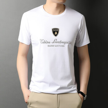 ygrp夏季新款棉圆领t恤男士短袖上衣印花时尚体恤中青年潮牌半袖t1627