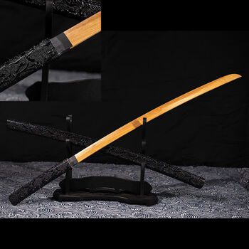 居合刀拔刀剑玩具刀刃木剑一米长剑大刀竹刀男孩道木刀黑魂原刃100cm