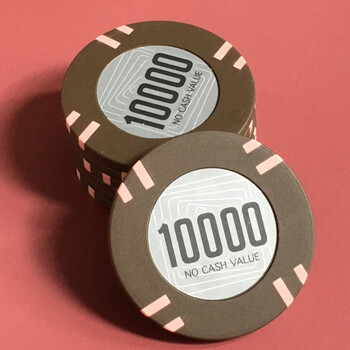 筹码筹码币粘土筹码43mm大尺寸带面值筹码(等号线带面值a) 10000面值