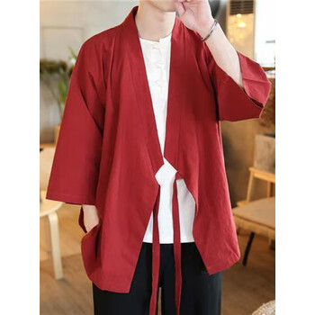 槿瑰斜襟禅服王也道长古装同款衣服风武当复古风道袍cospaly男装 酒