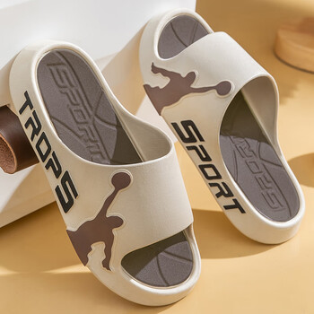 韵洛哲儿童拖鞋男童夏季家居家用软底防滑耐磨小孩宝宝室内中大童凉拖鞋 卡其色 32/33码（适合脚长20厘米）