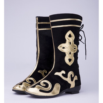 蒙古舞蹈靴蒙古族女士靴子民族舞蹈蒙古舞表演出男女新疆藏族子儿童