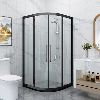 银枪卫生间弧扇形洗澡房淋浴房沐浴房玻璃门简易洗澡间浴室干湿分离