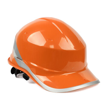 代尔塔102018国标加厚白色安全帽工地施工领导国标建筑工程男头盔 橙色