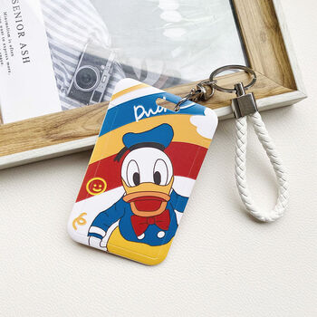 琳娜贝尔卡通公交卡保护套学生饭卡校园门禁硬壳工作证钥匙链一体