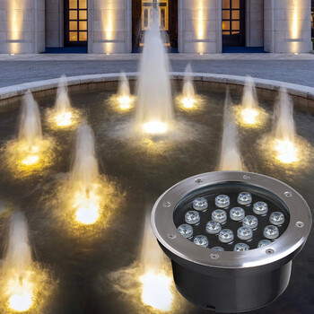 雷馨地埋灯led水底灯七彩泳池喷泉灯水下埋地灯户外防水嵌入式水池灯