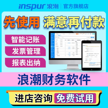 浪潮（inspur）云财务软件 云会计 出纳记账做账代账管理办公软件 财务系统管理erp 网络版 普及版（1用户/10账套/1年）