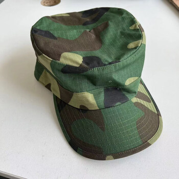 允腾老式库存87迷彩训练帽平顶帽解放帽的确良工作帽遮阳帽防晒户外
