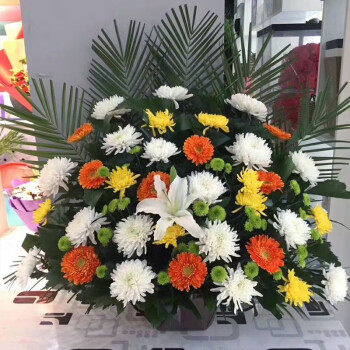 薇尼鲜花速递白黄菊花冬至清明节花束悼念花圈北京合肥武汉同城送花