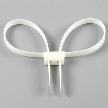 捕食者双头双扣尼龙扎带手铐扎带一次性塑料自锁式双管扎带一包20个