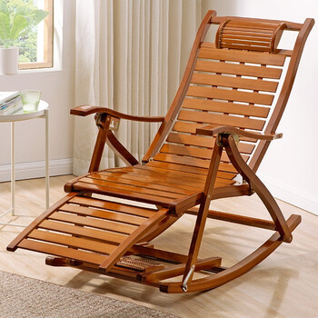 木马人竹摇椅躺椅老人摇摇椅藤椅成年人逍遥椅懒人椅户外可折叠午休椅