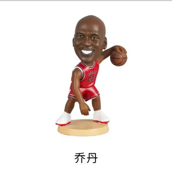 球星nba篮球球星詹姆斯科比哈登库里摆件汤普森人偶礼摇头乔丹约12cm