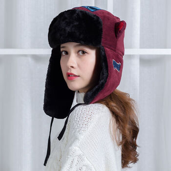 卡若登新品雷峰帽冬帽子男冬季雷锋帽女韩版可爱加厚潮棉户外东北保暖