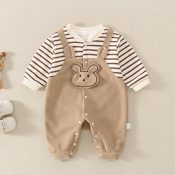 水花童新生婴儿超萌春秋连体衣男女宝宝冬装可爱衣服长袖哈衣洋气爬服潮 XZE8307 73码/4-8个月(6-8kg)