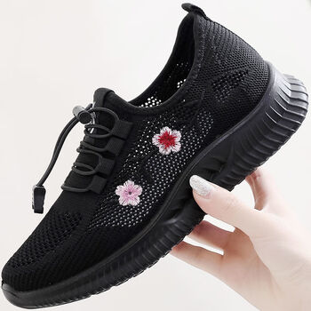 rxzp夏天穿的大网鞋女生透气网眼鞋子少女夏季女网鞋老北京布鞋飞织透