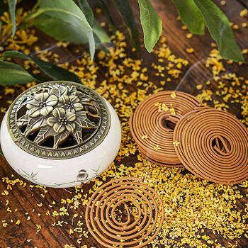 桂花香薰盘香熏香檀香家用室内香房间卧室卫生间持久净化空气 桂花香